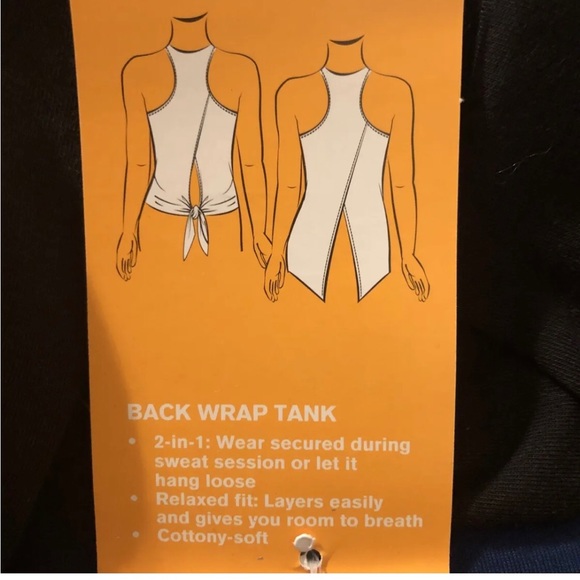AVIA Womens Back Wrap Tank Size Small 4-6 Black New - Picture 4 of 4